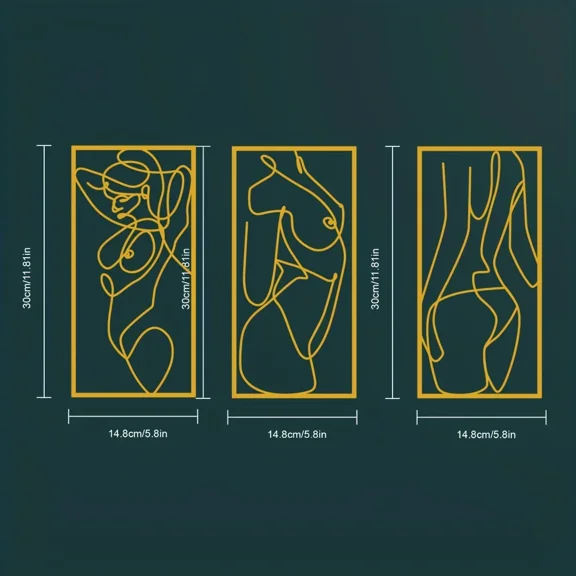 1pc Texture Paint Metal Wall Art, Female Body Metal Wall Decor, Housewarming Gift, Home Gift, Fathers Day Gift, Art Wall Decor