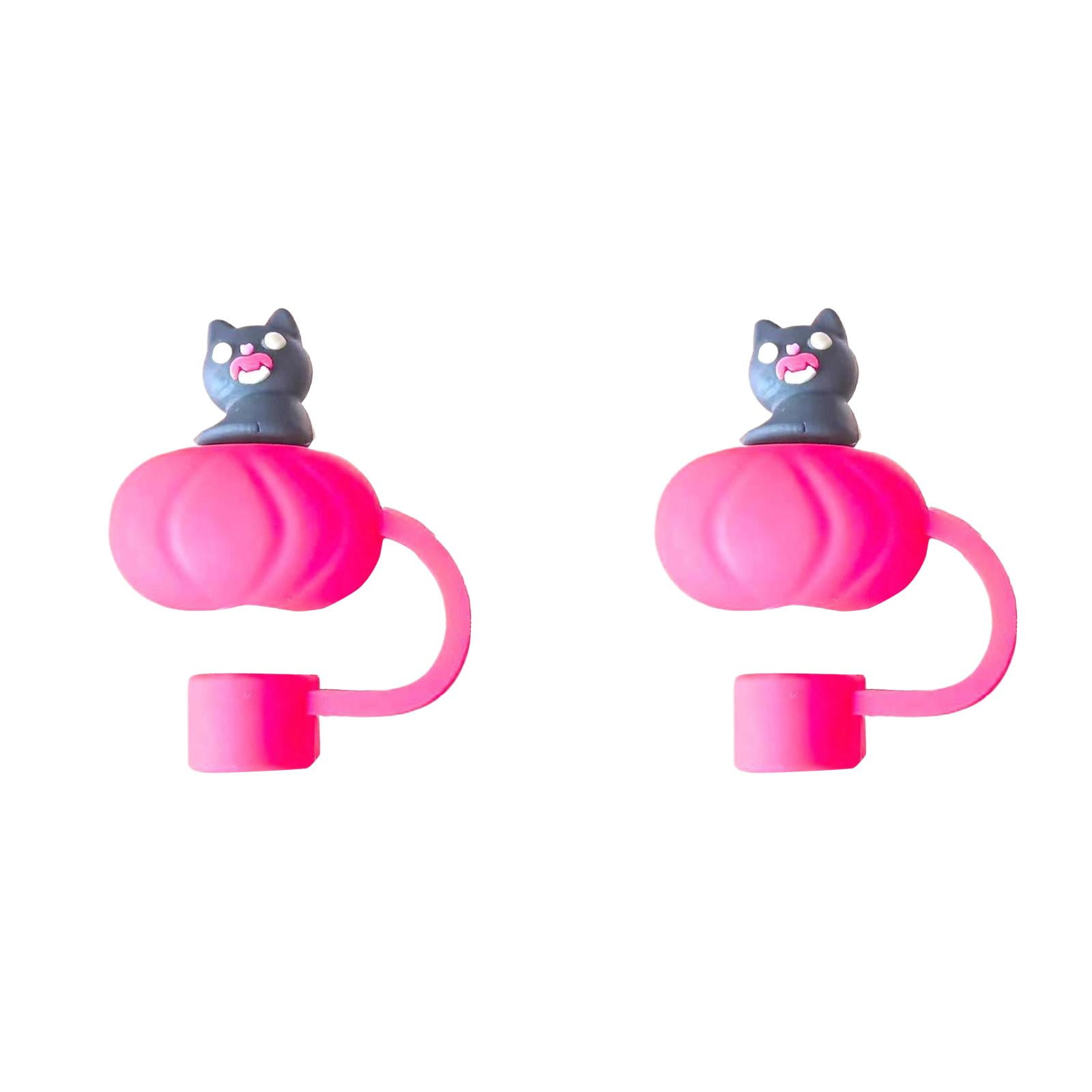 1pc Themed Silicone Straw Cover Cap Tips Jar for Restaurant Popping