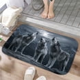 thumbnail image 1 of 1pc Three Wolves Howling Absorbent Non-Slip Bathroom Thickened Flannel Rug Decor,Soft,Quick Drying,Suitable For Indoor/outdoor Use,Bathrooms,Bedrooms,Kitchens,Terrace,Laundry Rooms,16"x24", 1 of 9