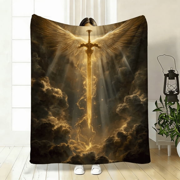 1pc Thunderbolt In Sky HD Printed Blanket. Soft and Warm Flannel Blankets for Travel, Camping, Sofa, Livingroom, Couch, Chair, Bed. Gift for Family or Friends 280GSM 3 Sizes Available