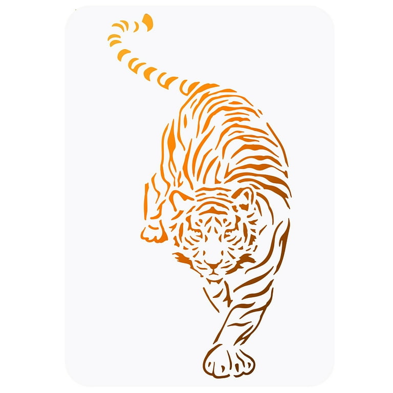 1pc Tiger Stencil 8.3x11.7 inch Reusable Creative DIY Wild Animal Stencil Template Plastic Tiger Painting Stencil Large Tiger Stencils for DIY Painting Wall Furniture Crafts Decor - Walmart.com 1pc-tiger-stencil-8-3x11-7-inch-reusable-creative-diy-wild-animal-stencil-template-plastic-tiger-painting-stencil-large-tiger-stencils-for-diy-painting-wall-furniture-crafts-decor-walmart-com