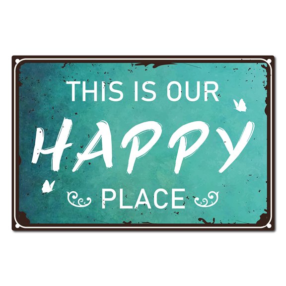 1pc Tinplate Sign Poster Horizontal for Home Wall Decoration Rectangle Word 200x300x2.2mm