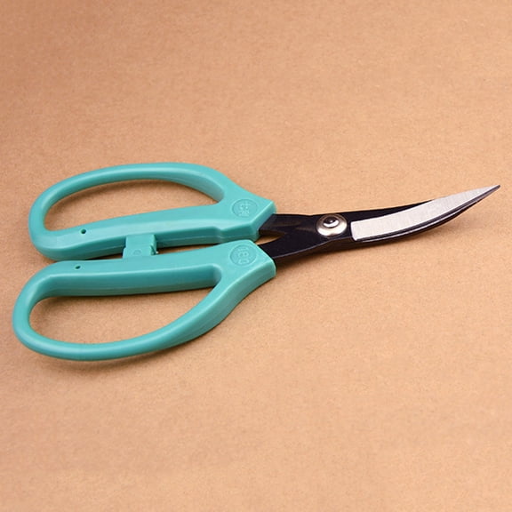 LEORX Toe-Spring Leather Scissors High-Carbon Steel Sky-Blue 1Pack 6.3X3.3X0.4In