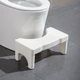 thumbnail image 1 of 1pc Toilet Potty Stool For Adults, 7" Heavy Duty Plastic Portable Squatting Poop Foot Stool ,Bathroom Non-Slip Toilet Assistance Step Stool, 1 of 12