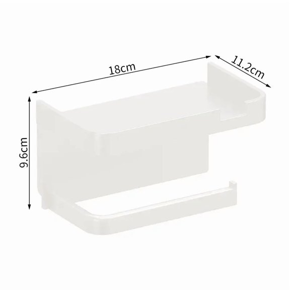 1pc Toilet paper holder, plastic storage rack, kitchen towel holder, seasoning bottle, bathroom wall roll paper