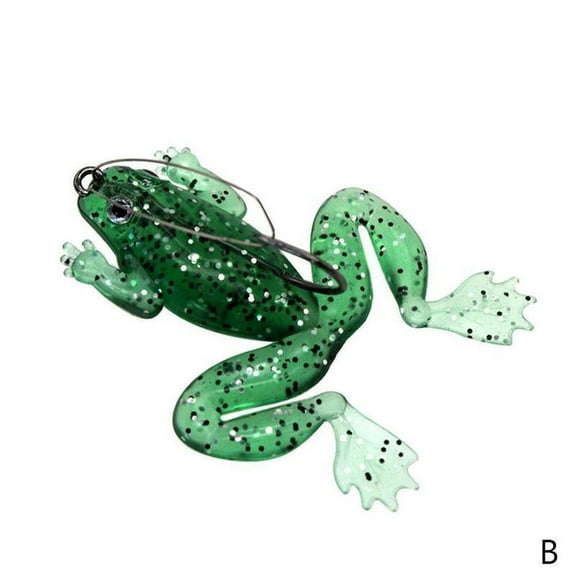 1pc Topwater Frog Lure For Bass Snakehead Freshwater Bait Soft Fish A9C7