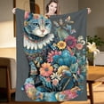 thumbnail image 1 of 1pc Traditional Chinese Paper Cutting Blanket - Yangliuqing New Year Painting Workshop, Soft Flannel Suitable for 6 Indoor Bedspread, Cover Quilt, Machine Washable - Bedding for,, Cultural Gift, 1 of 6