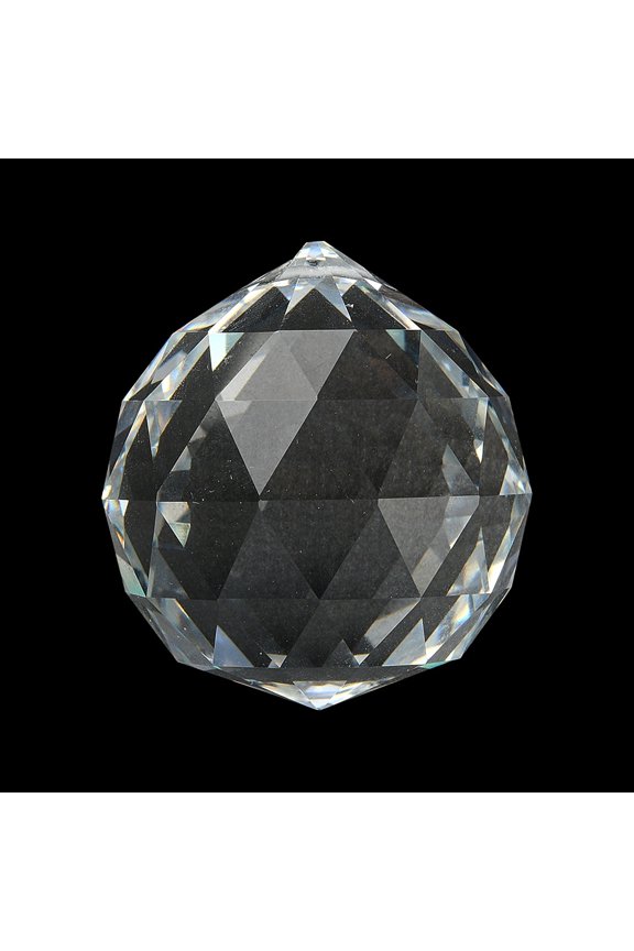 1pc Transparent K9 Glass Pendants Faceted Teardrop Charms for Chandelier Spherical Clear 40mm