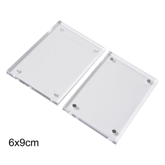 1pc Transparent Photo Frame Acrylic Magnetic Display Frame 0.5 And 0.5cm Poster Display Stand Decorations For Room Desk Home