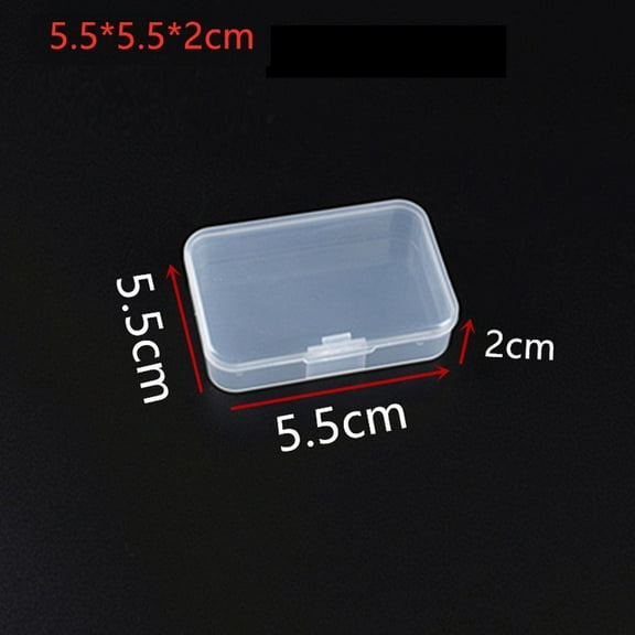 1pc Transparent Rectangle Plastic Storage Box Screw Holder Case Organizer Container Jewelry Nail Art Equipment Tools Case
