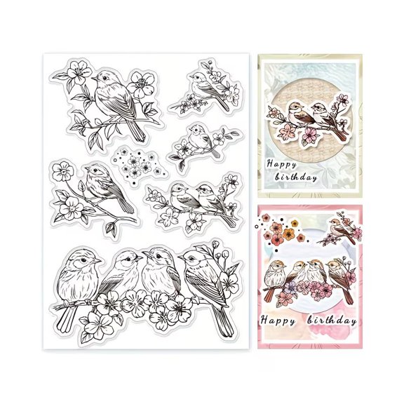 1pc Transparent Small Bird Stamp for Scrapbooking, Diary, and Notebook Decoration