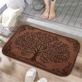 thumbnail image 1 of 1pc Tree Absorbent Non-Slip Bathroom Thickened Flannel Rug Decor,Soft,Quick Drying,Suitable For Indoor/outdoor Use,Bathrooms,Bedrooms,Kitchens,Terrace,Laundry Rooms,16"x24", 1 of 9