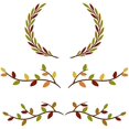 thumbnail image 1 of 1pc Tree Leaf Wall Stickers Colorful Vine Olive Branch Leaf Wall Art Wrought Plant Wall Decals Peel and Stick, 1 of 8
