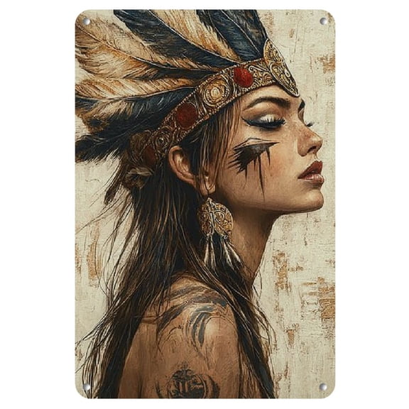 1pc Tribal-Inspired Iron Wall Art Decor, Non-Woven, Versatile for Bachelor Party, Beach Party, Halloween, Hanukkah, Anniversary - Home Decoration with Cultural Symbolism