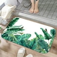thumbnail image 1 of 1pc Tropical Leaves and Birds Absorbent Non-Slip Bathroom Thickened Flannel Rug Decor,Soft,Quick Drying,Suitable For Indoor/outdoor Use,Bathrooms,Bedrooms,Kitchens,Terrace,Laundry Rooms,16"x24", 1 of 9