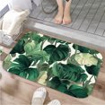 thumbnail image 1 of 1pc Tropical Plant Leaves Absorbent Non-Slip Bathroom Thickened Flannel Rug Decor,Soft,Quick Drying,Suitable For Indoor/outdoor Use,Bathrooms,Bedrooms,Kitchens,Terrace,Laundry Rooms,16"x24", 1 of 9
