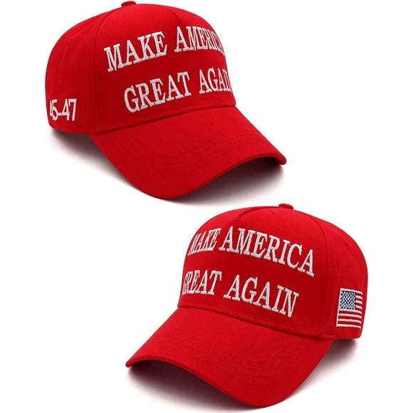 1pc Trump 2024 45-47 Flag Hat Donald Trump Hat 3D USA Embroidery Adjustable Baseball Cap Make America Great Again Hat MAGA Hat Presidential Campaign Red Hat