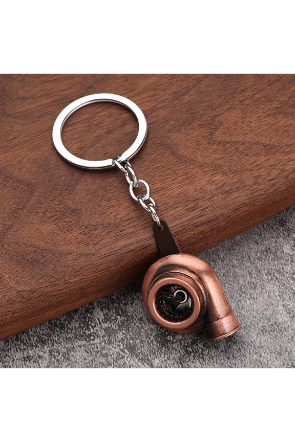 1pc Turbocharger Keychain, Zinc Alloy Street Style Non-Woven Fabric Car Modification Accessory, Metal Key Ring with Waist Hanging Chain