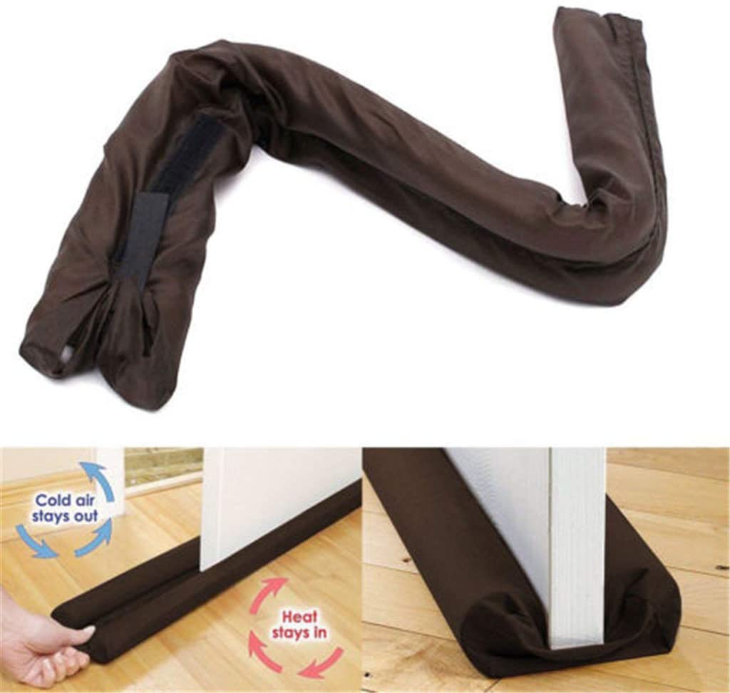 1pc Twin Door Draft Dodger Guard Stopper Energy Saving Protector