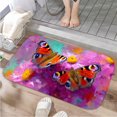 thumbnail image 1 of 1pc Two Butterflies Absorbent Non-Slip Bathroom Thickened Flannel Rug Decor,Soft,Quick Drying,Suitable For Indoor/outdoor Use,Bathrooms,Bedrooms,Kitchens,Terrace,Laundry Rooms,16"x24", 1 of 9