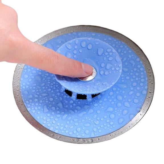 1pc UFO Silicone Sink Drain Plug, Push-Open Anti-Blocking Deodorizing Strainer for Bathroom Kitchen (1-Pack)