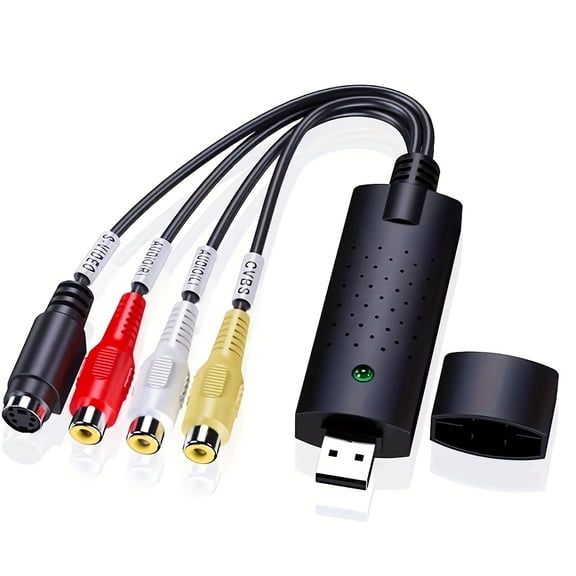 1pc USB Audio Video Converter, VHS to Digital Converter, Video Capture Card Digitize from Analog Video VCR VHS DVD, for Windows 7 8 10