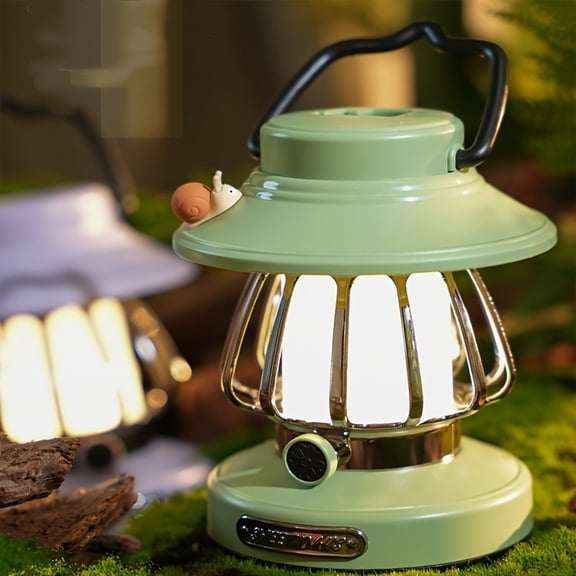 1pc USB Charging Cartoon Snail Retro Portable Hanging Night Lamp | LED Light, Touch Control, PVC Material, Ideal for Wedding, Halloween, Christmas Night Lighting