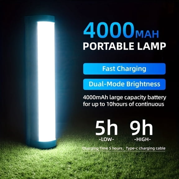 1pc USB rechargeable portable handheld light, LED floodlight, ultra-bright work light, 4-level adjustable light strip magnetic hook, 3 lighting modes, 1 alternating light