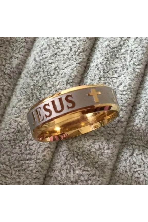 1pc Unique Men's Stainless Steel Cross Ring - Hypoallergenic, Durable, and Water-Resistant Jewelry for Fashion-Conscious Individuals - Perfect for Everyday Wear or as a Gift,12