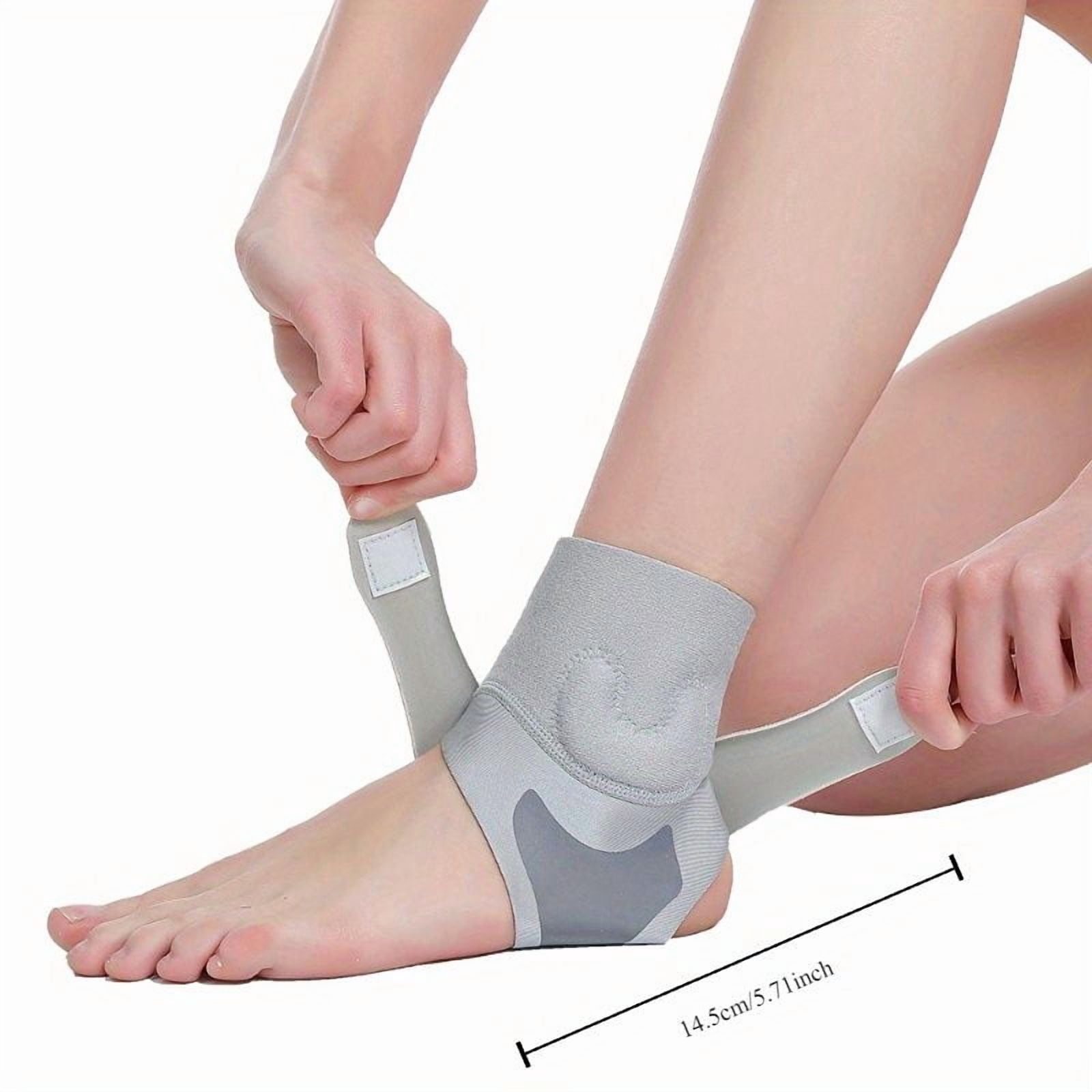 Universal Adjustable Ankle Brace - Breathable & Silicone-Enhanced Support - Durable Neoprene Foot Sleeve for Unisex - Customizable Fit for Sports