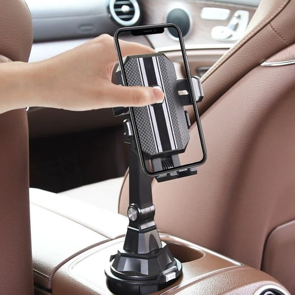 1pc Universal Car Phone Mount, Adjustable Smartphone Holder For Cup Holders, 360 Rotatable Plastic Cup Cradle Mount, -Perfect Gift For Birthdays