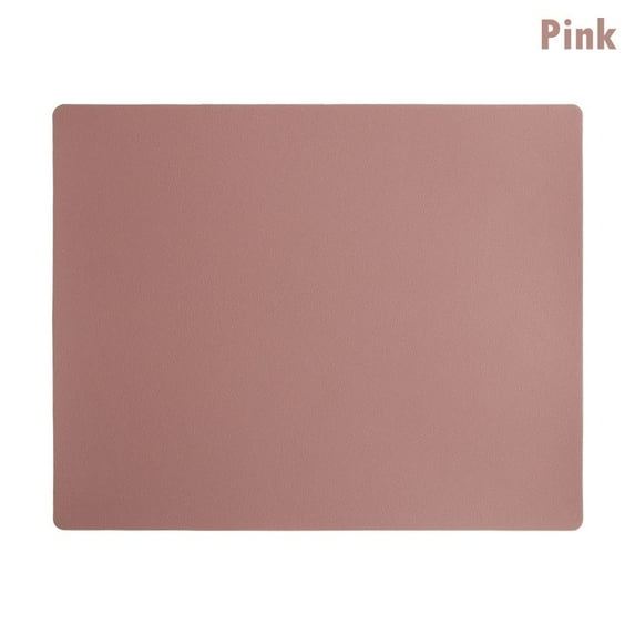 1pc Universal Home Office Game Desk Cushion Computer Mouse Pad Anti-slip Leather Mice Mat PINK