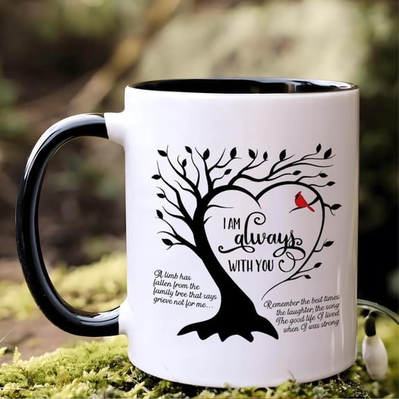 1pc Uplifting Quote Ceramic Mug with Tree Bird Heart Design 11oz Encouraging Words Coffee Cup Positive Affirmation Tea Cup Hand Wash Only Holidays Dai