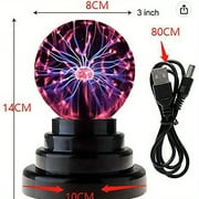 1pc Usb Static Ionic Ball Lamp, Lightning Ball Night Light Ambient Lamp Magic Ball (USB/4xAAA Battery Powered, USB Cable Included, AAA Battery Not Included)