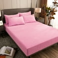 1pc Velvet Fabric Fitted Sheet Soft touch Elastic Bedspread Mattress