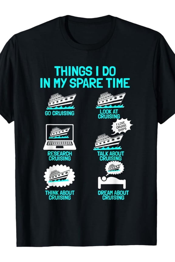 1pc Vintage Cruise Ship Graphic Tee, 100% Cotton Crew Neck T-Shirt with Alphabet Pattern, Short Sleeve Knit Fabric Top for Men, Casual Weekend Wear, Heat Transfer Printed, Regular Fit - Four Seasons