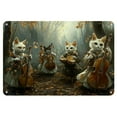 thumbnail image 1 of 1pc Vintage Forest Animals Band Music Performance Iron Metal Tin Sign, 12x8 inch, Indoor/Outdoor Wall Art for Home, Bedroom, Restaurant, Bar, Cafe, School, Library, Garage Decor, 1 of 8