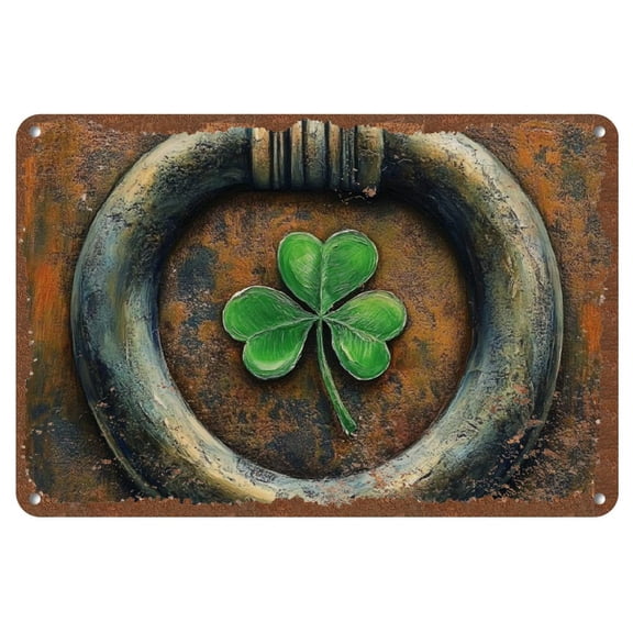 1pc, Vintage Irish Harp  Wall Sign  Shamrock Decor, Celtic Decor, Creative Tin Sign, Wall Decor, Room Decor, Home Decor, Cafe Decor, Garage Decor, St. Patrick's Day Decor, Nature Decor