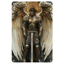 1pc Vintage Iron Archangel Theme Sign, Wall Hanging, Retro Metal Wall Art, No Electricity Required, Thanksgiving Decor