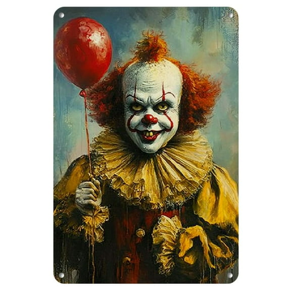 1pc, Vintage Iron Clown Metal Sign, Bar, Home, Cafe, Office, Diner, Garage, Kitchen Decor - Holiday Gifts, 8x12inch/ 20x30cm