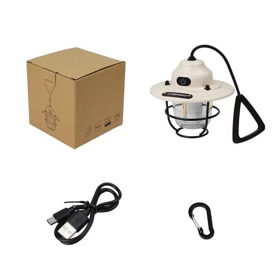 1pc Vintage LED Camping Lantern, Rejected And Durable Lantern, Long-lasting Battery Life And Bright LED Light, For Outdoor Activities