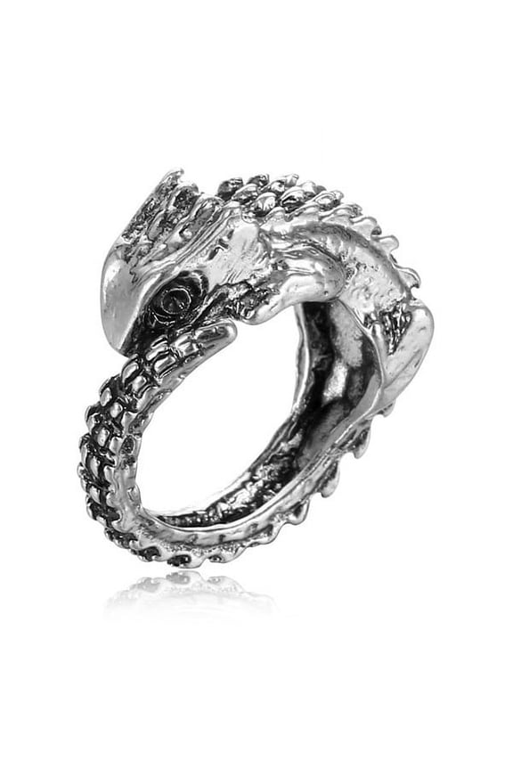 1pc Vintage Lizard Ring Ring Gothic Lizard Open Ring Fashion Jewelry For Men