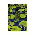 thumbnail image 1 of 1pc Vintage Medicine Bottle & for Lotus Flower Print Blanket - Soft Polyester Flannel, All-Season Cozy Throw for Holidays, Halloween, Thanksgiving, Christmas - Multifunctional Decorative Gift Blanket, 1 of 8