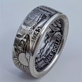 thumbnail image 1 of 1pc Vintage Men's Ring 19th Century Gothic Ring 1945 Vintage Rings Hip Hop Rings Fashion Jewelry for Men and Women for Everyday Parties Holidays Father's Day Gifts etc,Silvery7, 1 of 6