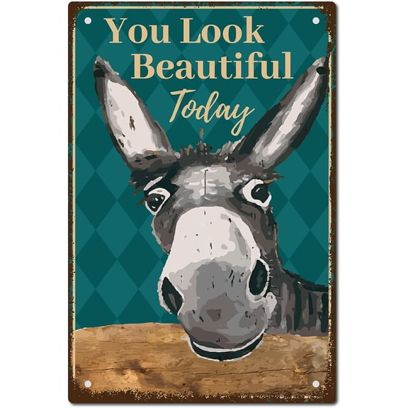 1pc Vintage Metal Iron Tin Sign Poster Wall Decor for Bars Restaurants Cafes Pubs Vertical Rectangle Cow Pattern 300x200x2.2mm