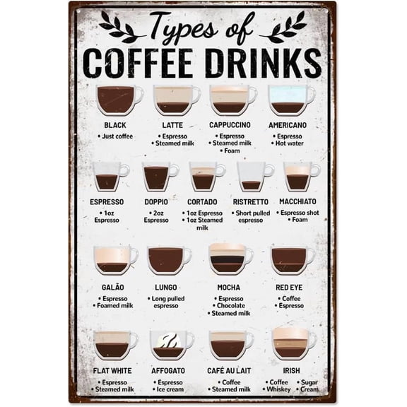 1pc Vintage Metal Tin Sign Iron Wall Decor for Bars Restaurants Cafe Pubs Rectangle Coffee 300x200x2.2mm