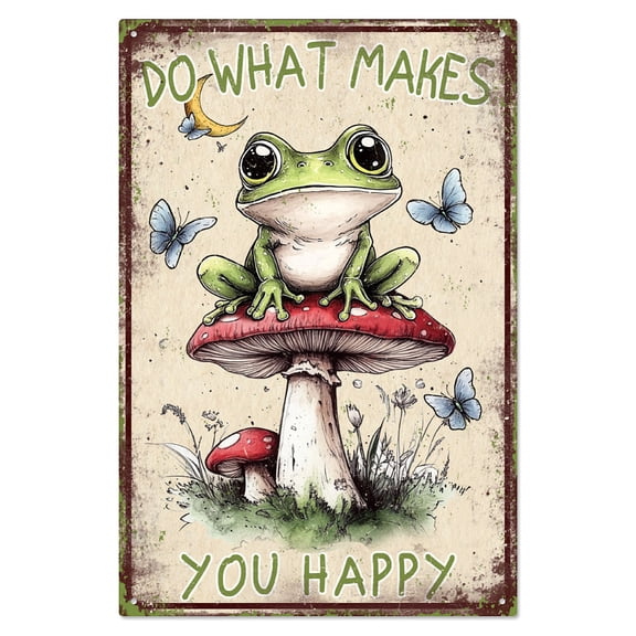 1pc Vintage Metal Tin Sign Iron Wall Decor for Bars Restaurants Cafe Pubs Rectangle Frog 300x200x2.2mm for DIY