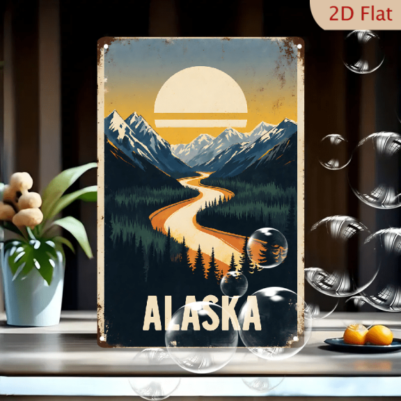 1pc Vintage Metal Wall Sign, 8x12 Inches, Classic Retro Decorative Artwork, Perfect for Home, Office, Cafe, Bar, Garden Decor, Nostalgic Theme for All Seasons