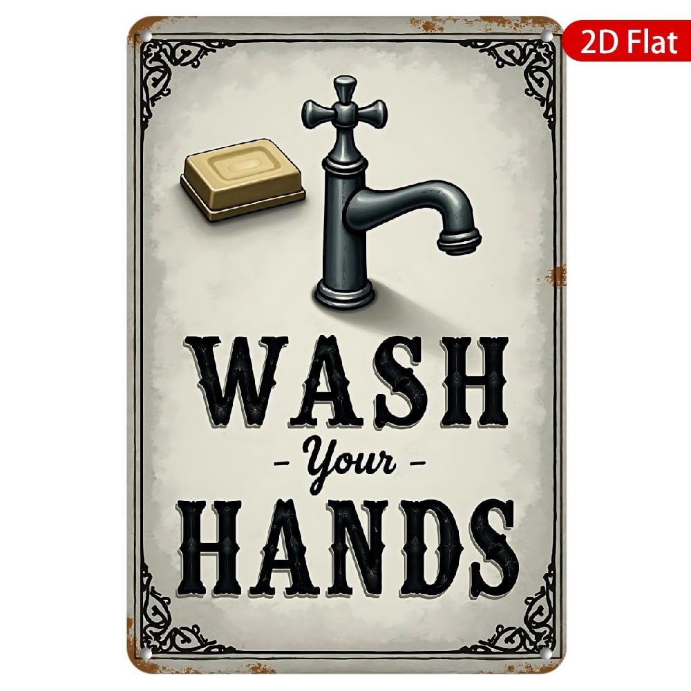 1pc Vintage Metal Wall Sign, 8x12 Inches, High-Quality Rustproof Finish ...