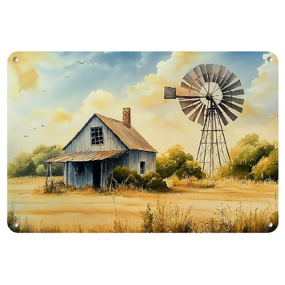1pc Vintage Rustic Farmhouse Iron Metal Sign, 8x12 Inch Wall Art Decor for Home, Cafe, Bar, Club, Living Room - Durable Garage Wall Hanging, Home Accent Piece|Nostalgic Wall Art|Iron Artwork